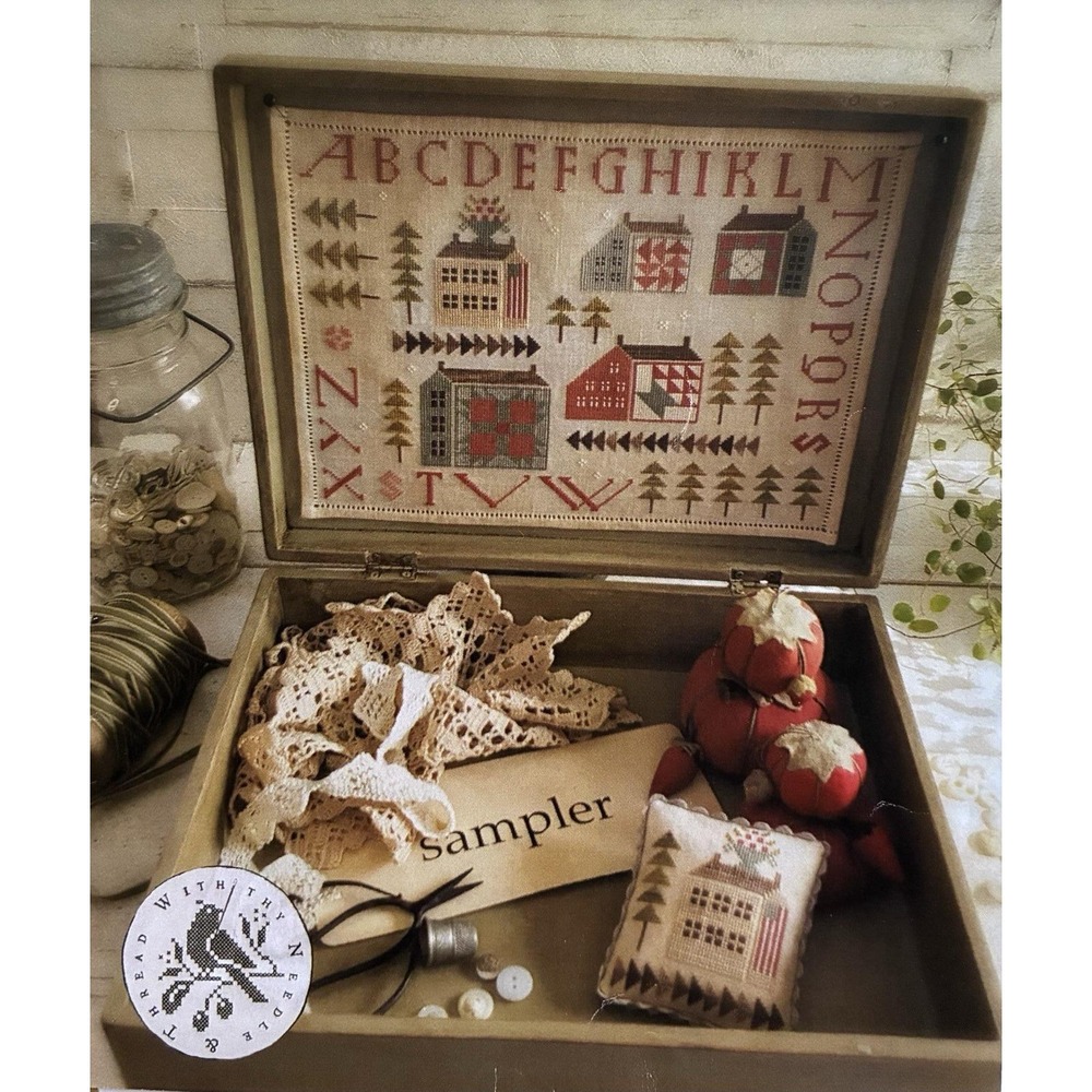 With Thy Needle & Thread Saltbox Quilt Sampler Cross Stitch Chart Brenda Gervais